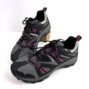 New Merrell Deverta 3 Womens Hiking Boots Sz 10 Comfort lightweight Black Pink